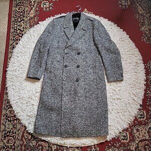 Vintage Mens Pierre Cardin Coat Peacoat Wool Blend Winter Heavy Classic Preppy